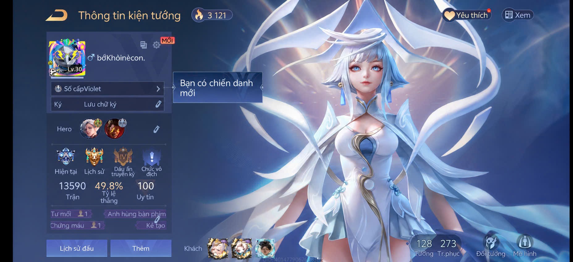 Liên Quân #4 | Acc Liên Quân 273 Skin – 128 Tướng, 13K Trận | Review Chi Tiết